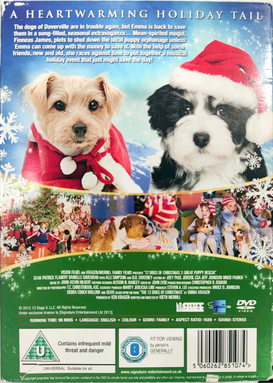 12 Dogs of Christmas 2 l : The great puppy rescue (DVD, 2012) New Hardcase Edition  pal