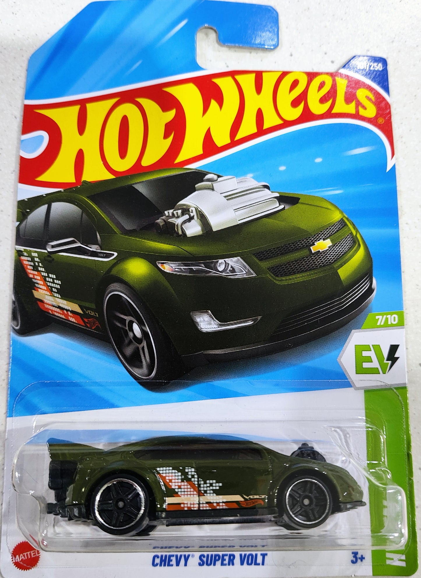 2025 HOT WHEELS New CHEVY SUPER VOLT #101/250 (Green #7/10 HW EV