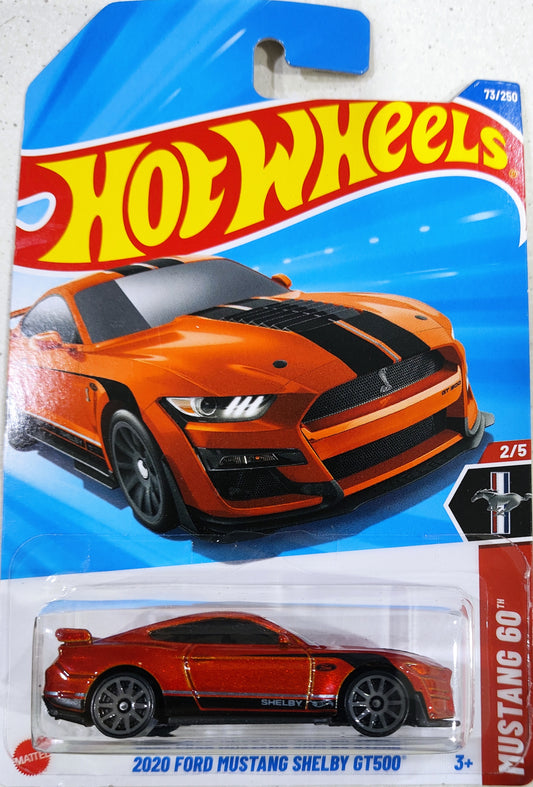 2025 HOT WHEELS 2020 FORD MUSTANG SHELBY GT500 #73/250  HW MUSTANG 60 #2/5.