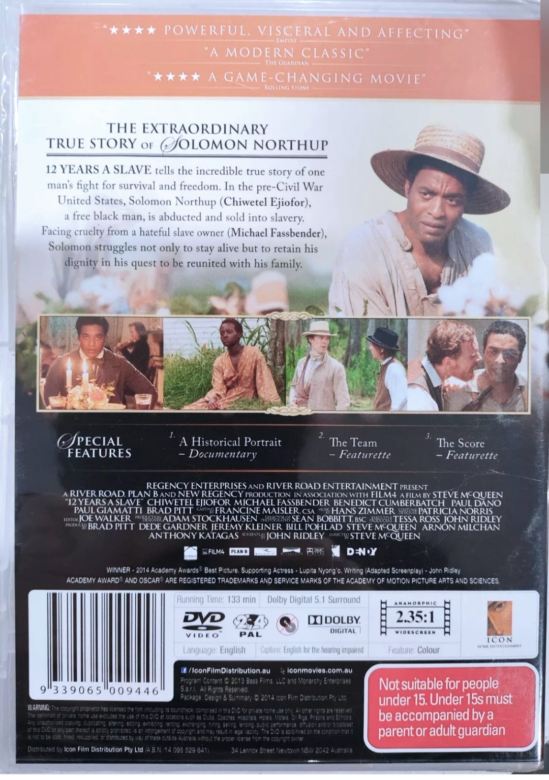 12 Years a Slave (DVD, 2013) Academy Award Winner, New & Sealed, pal