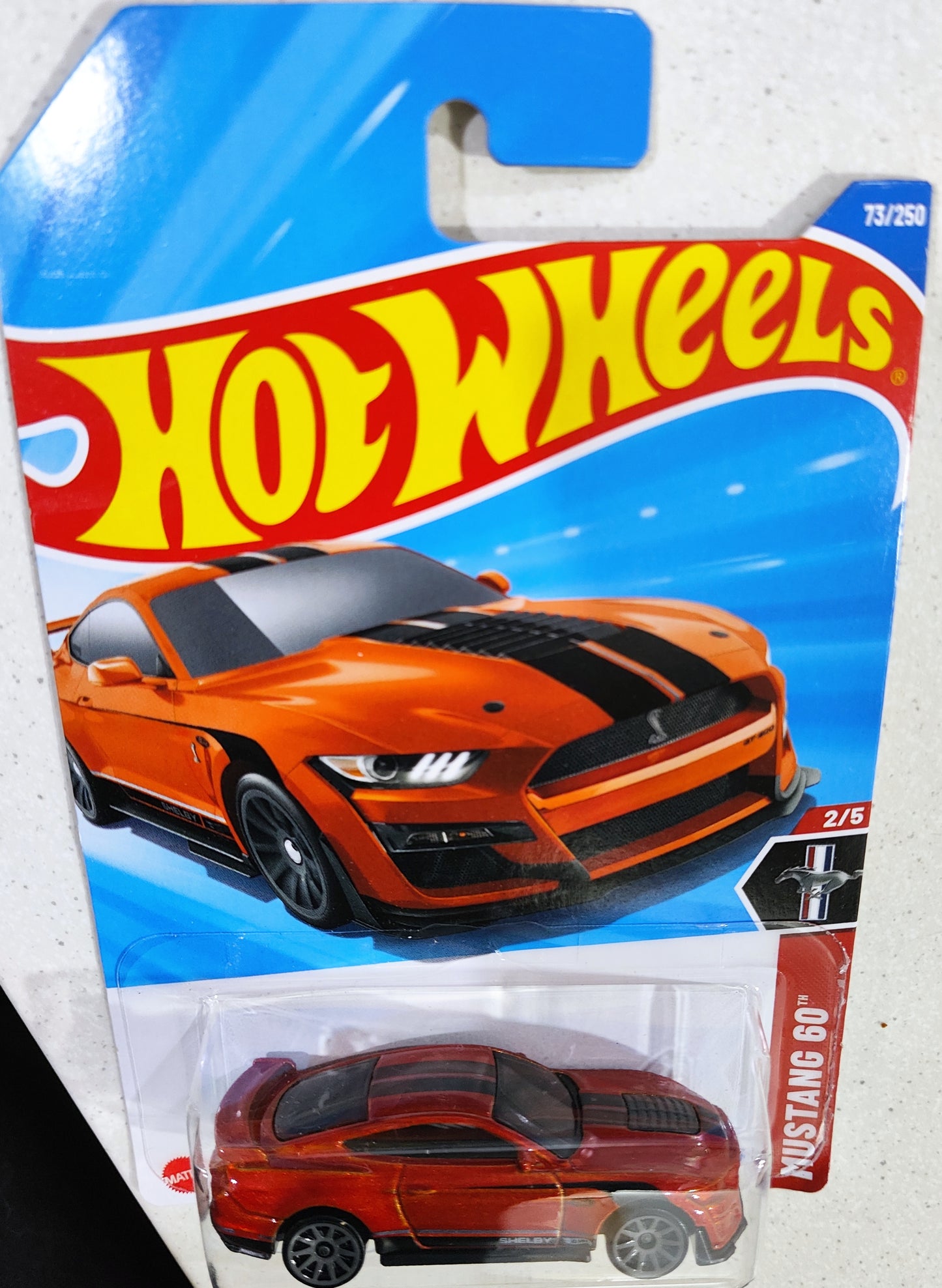 2025 HOT WHEELS 2020 FORD MUSTANG SHELBY GT500 #73/250  HW MUSTANG 60 #2/5.